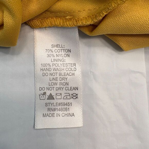 Monteau Los Angeles Fully Lined Lace Dress Mustard Yellow Size Small EUC - Picture 5 of 10